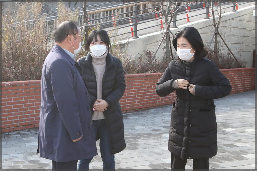 도시건설위원회 현장방문  정릉천 상류 하천환경 정비사업 지역