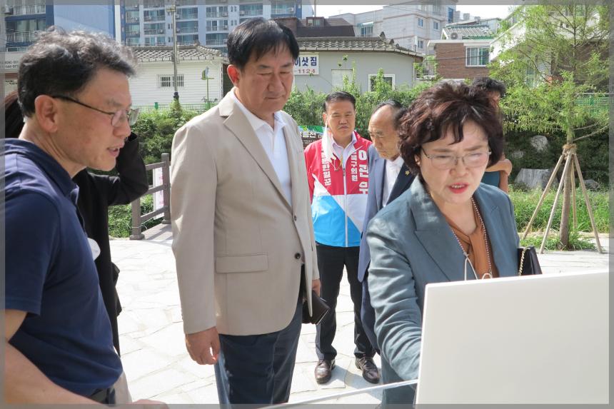 정릉천상류 개울섬 정비지역 현장방문 도시건설위원회 