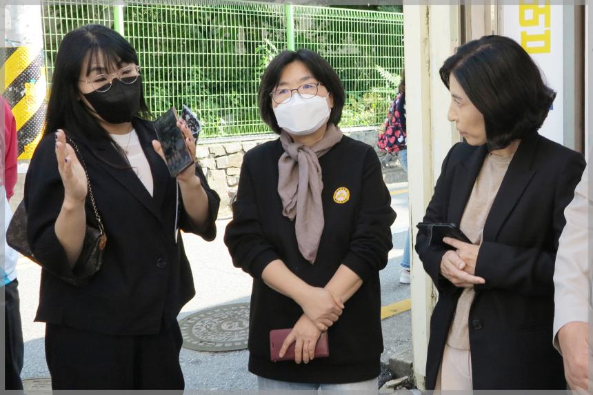 숭곡초 근처 안전도로 현장방문 도시건설위원회 