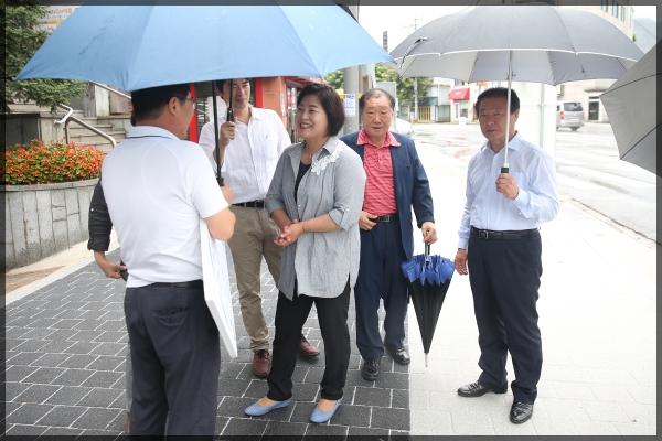 도시건설위원회 현장방문-성북동 역사문화지구 보도블럭 교체
