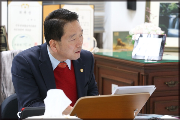 몽골칭길테이구 우호교류단 환송