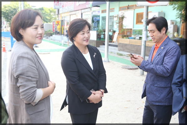도시건설위원회 현장방문-월곡동 도로다이어트 공사장