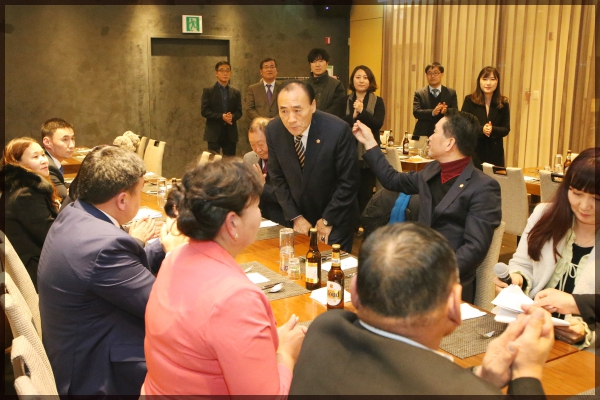 몽골칭길테이구 우호교류단 만찬