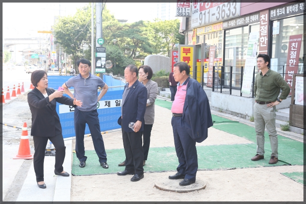 도시건설위원회 현장방문-월곡동 도로다이어트 공사장